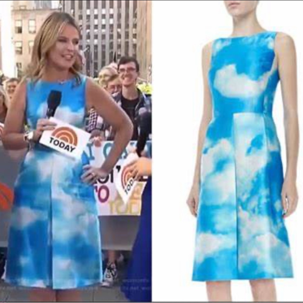 Michael Kors Sky Blue Cloud Midi Dress